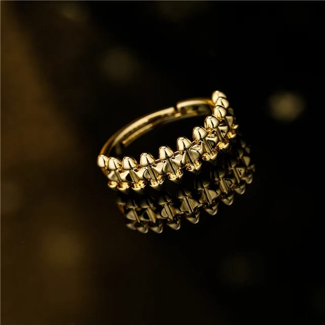 Gold plated Geometric rings