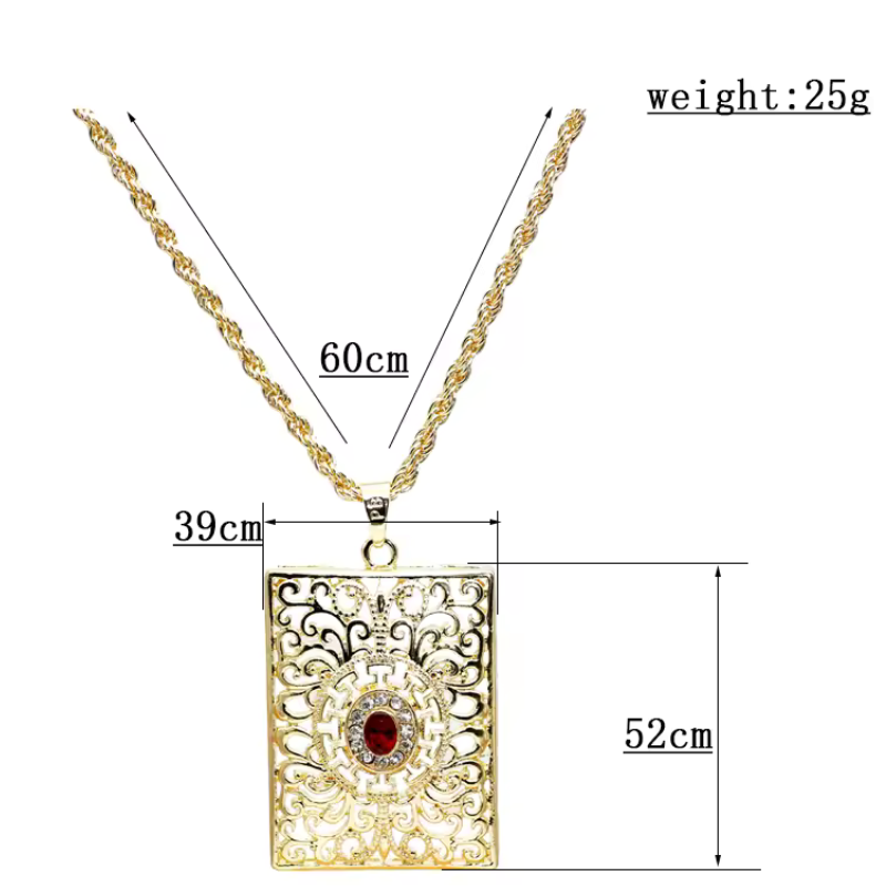 Women Arabesque Necklace Gold Wedding Jewelry