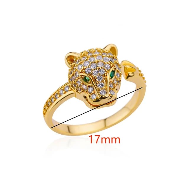 Leopard head rings