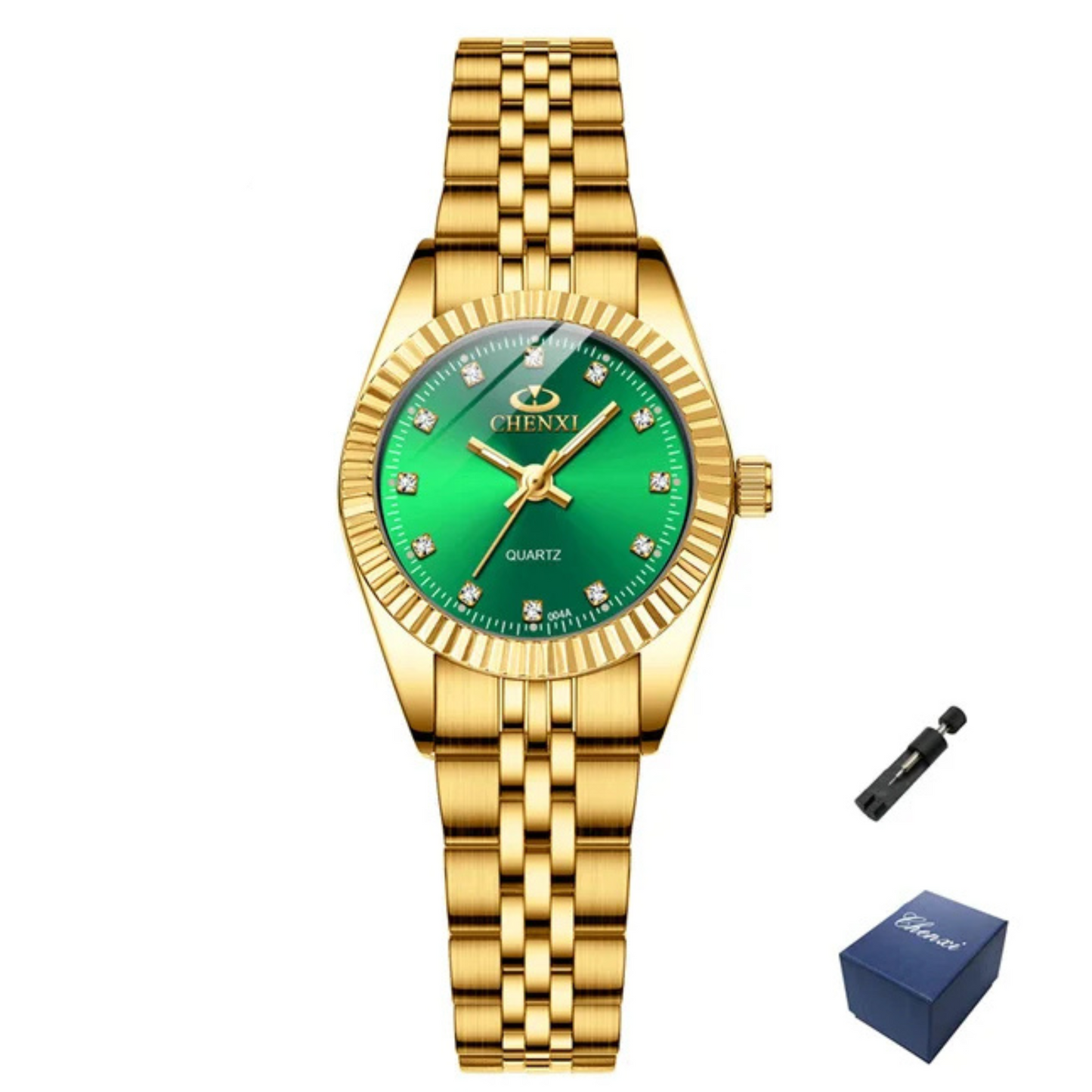 Top Brand Luxury Ladies Golden Watch