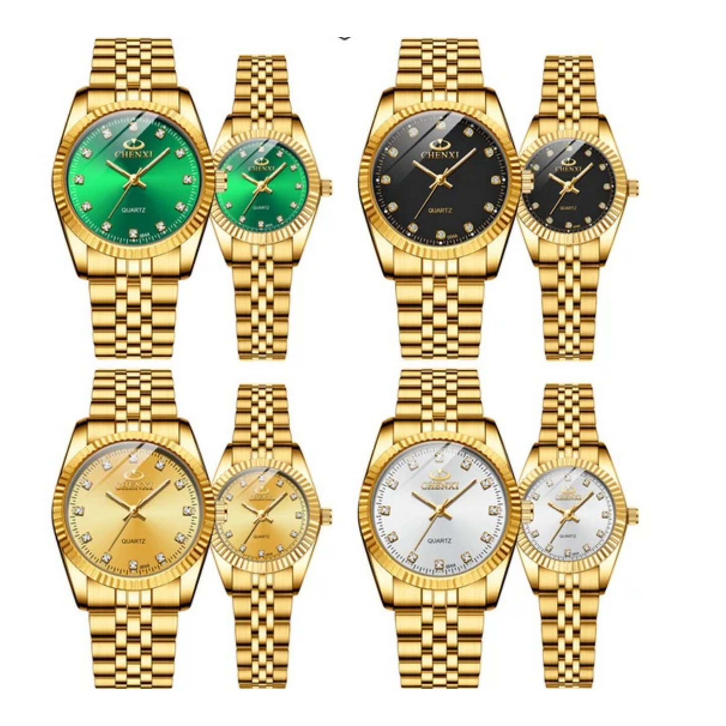 Top Brand Luxury Ladies Golden Watch