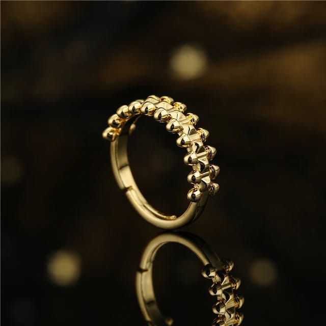 Gold plated Geometric rings