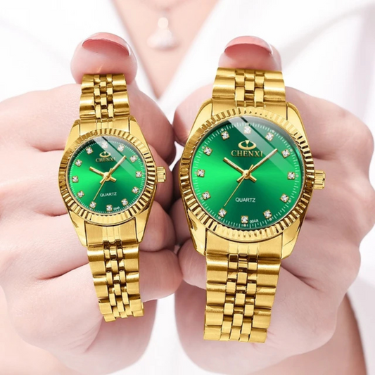 Top Brand Luxury Ladies Golden Watch