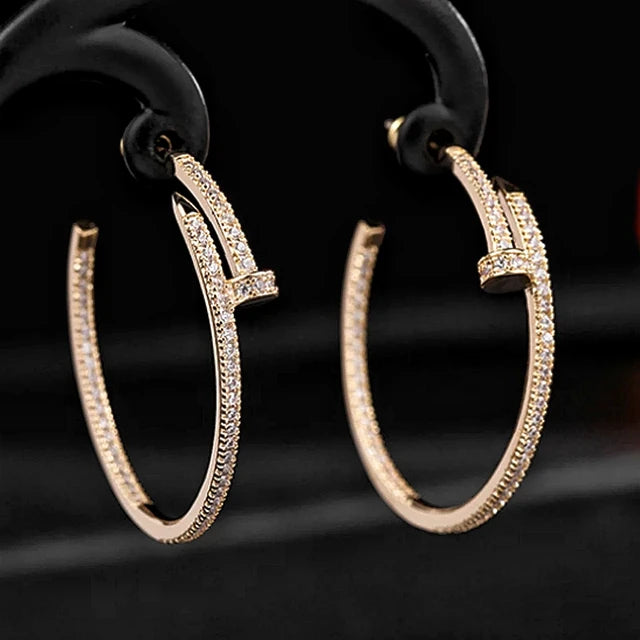 New High-end Pavé Zircon Earrings For Women