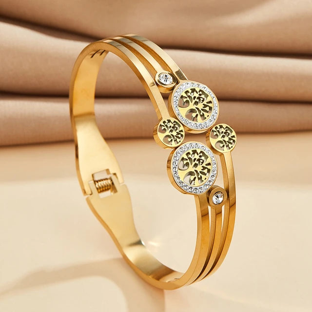 Gold plated Crystal Zircon Luxury Bracelet