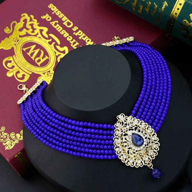 Arabian Elegance Crystal Necklace Ensemble