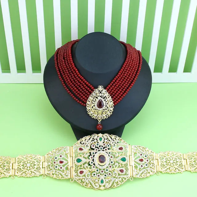 Arabian Elegance Crystal Necklace Ensemble