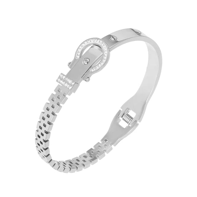 Stainless Steel Crystal Bracelet for Women Elegant Design