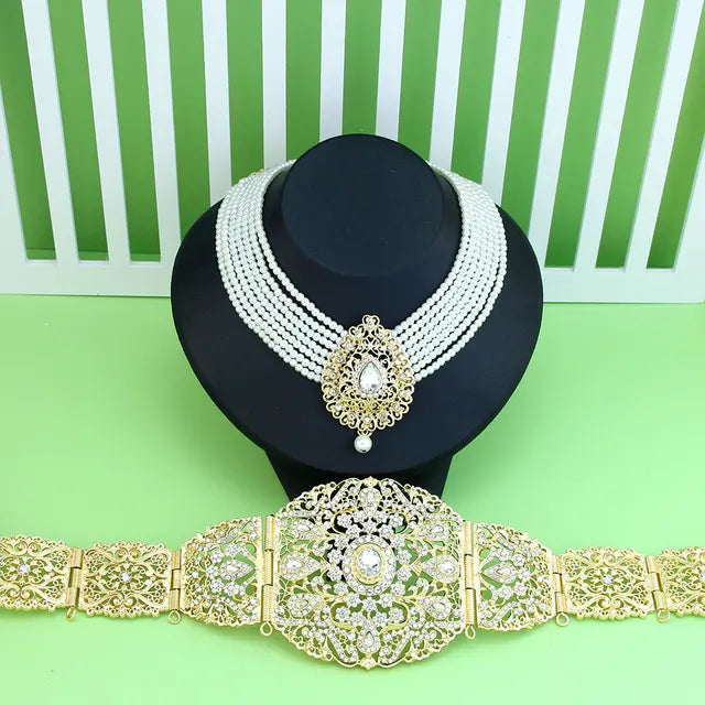 Arabian Elegance Crystal Necklace Ensemble