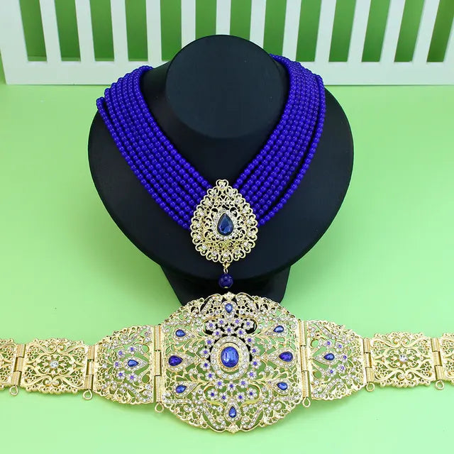 Arabian Elegance Crystal Necklace Ensemble