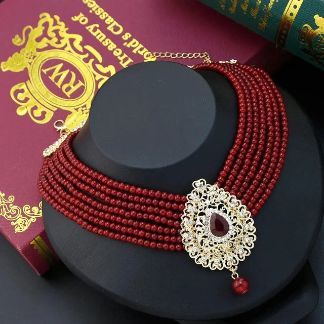 Arabian Elegance Crystal Necklace Ensemble